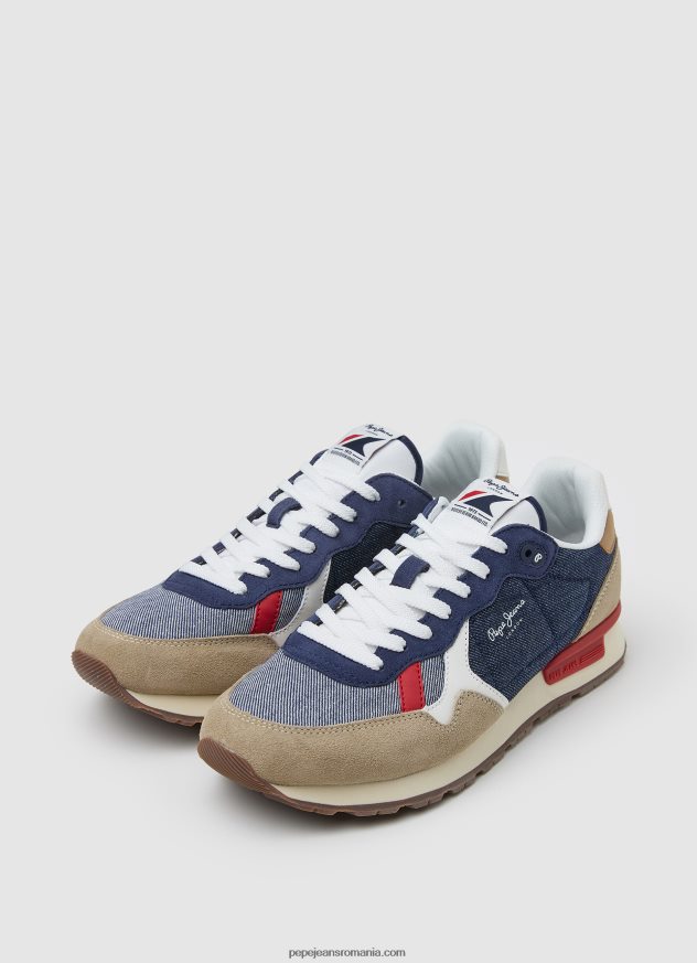 adidași combinați brit man bărbați Pepe Jeans denim închis la culoare 6Z0R461175 - imagine 3