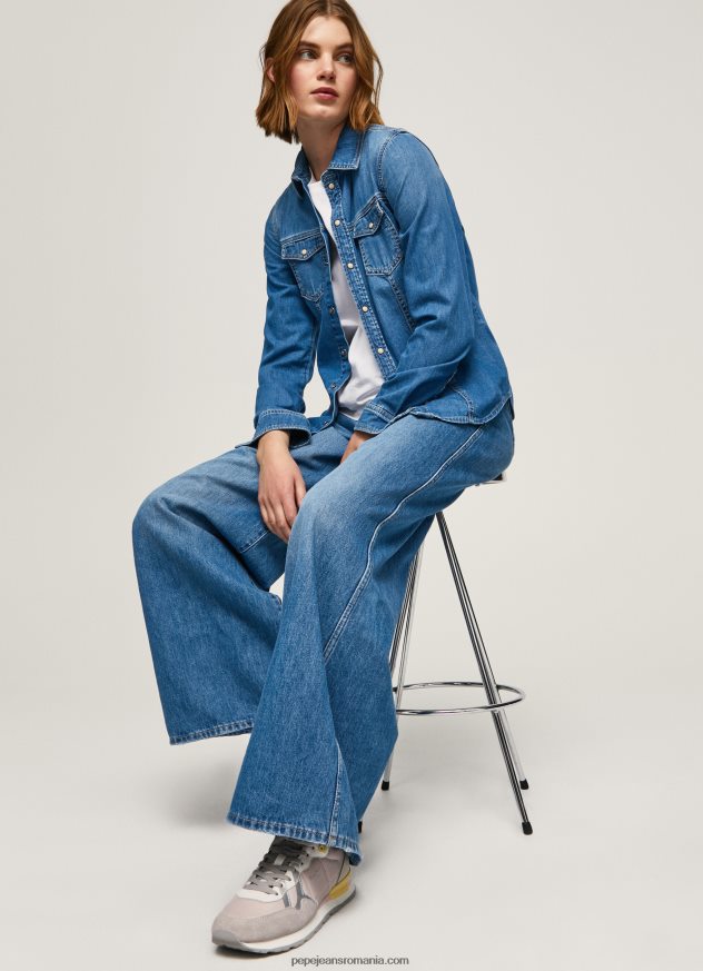 adidași combinați cu imprimeu brit femei Pepe Jeans roz moale 6Z0R46587 - imagine 1