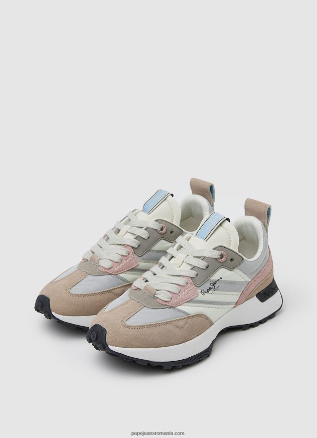 adidași combinați cu imprimeu norocos femei Pepe Jeans argint perlat 6Z0R46574 - imagine 4