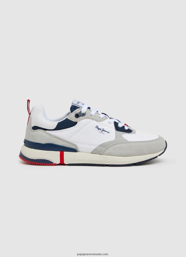 adidasi combinați london pro bărbați Pepe Jeans alb de fabrică 6Z0R461229 - imagine 1