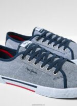 adidași de bază din cambray bărbați Pepe Jeans cambray 6Z0R461240 - imagine 5