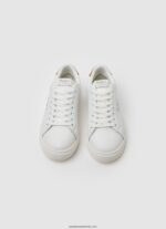 adidași de bază din piele femei Pepe Jeans alb 6Z0R46585 - imagine 2