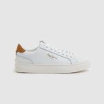 adidași de bază din piele femei Pepe Jeans alb 6Z0R46585