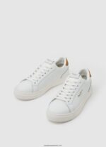 adidași de bază din piele femei Pepe Jeans alb 6Z0R46585 - imagine 3