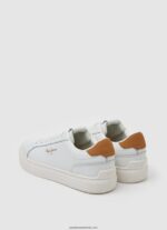 adidași de bază din piele femei Pepe Jeans alb 6Z0R46585 - imagine 4