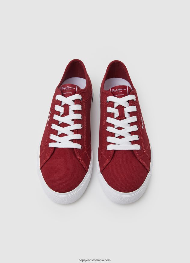 adidași de bază Kenton Road bărbați Pepe Jeans roșu-închis 6Z0R461211 - imagine 2