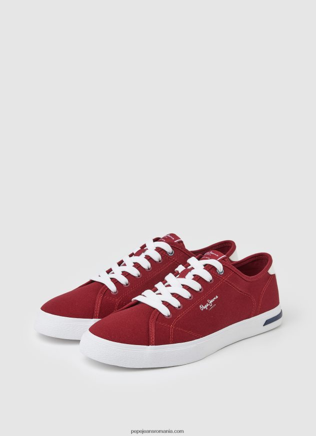 adidași de bază Kenton Road bărbați Pepe Jeans roșu-închis 6Z0R461211 - imagine 3