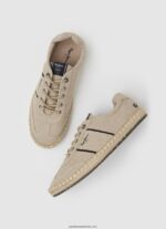 adidași din in turistic vegas bărbați Pepe Jeans ecru 6Z0R461254 - imagine 2