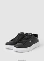adidași eaton din piele bărbați Pepe Jeans negru 6Z0R461198 - imagine 3