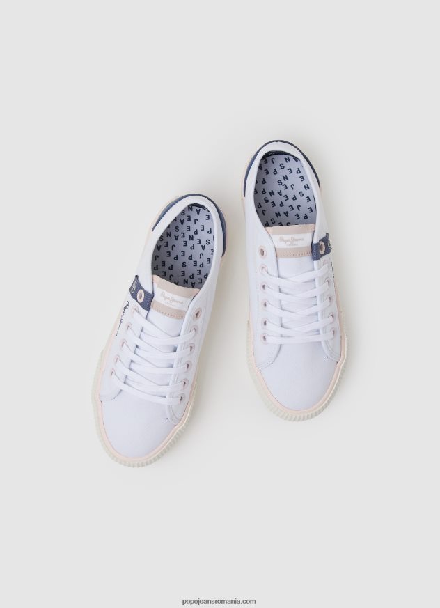 adidași ottis cu platformă de soare femei Pepe Jeans alb 6Z0R46608 - imagine 2