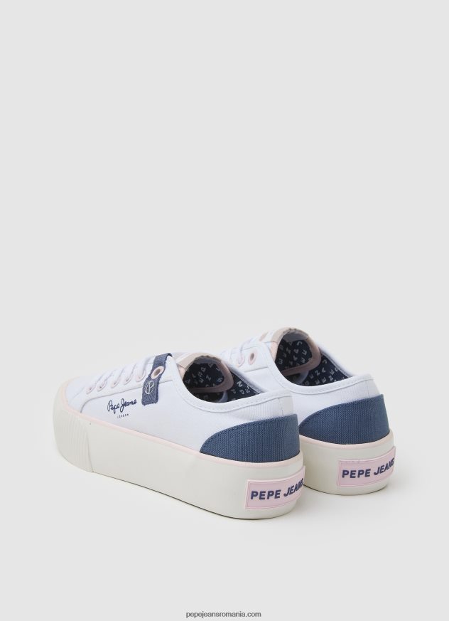 adidași ottis cu platformă de soare femei Pepe Jeans alb 6Z0R46608 - imagine 4