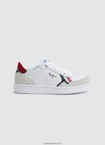 adidași player Britt din piele băiat Pepe Jeans alb 6Z0R461525
