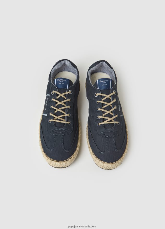 adidași turistici cu talpă intermediară din iută bărbați Pepe Jeans marina 6Z0R461252 - imagine 2