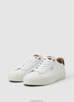 adidasi yogi din piele originali bărbați Pepe Jeans alb 6Z0R461186 - imagine 4