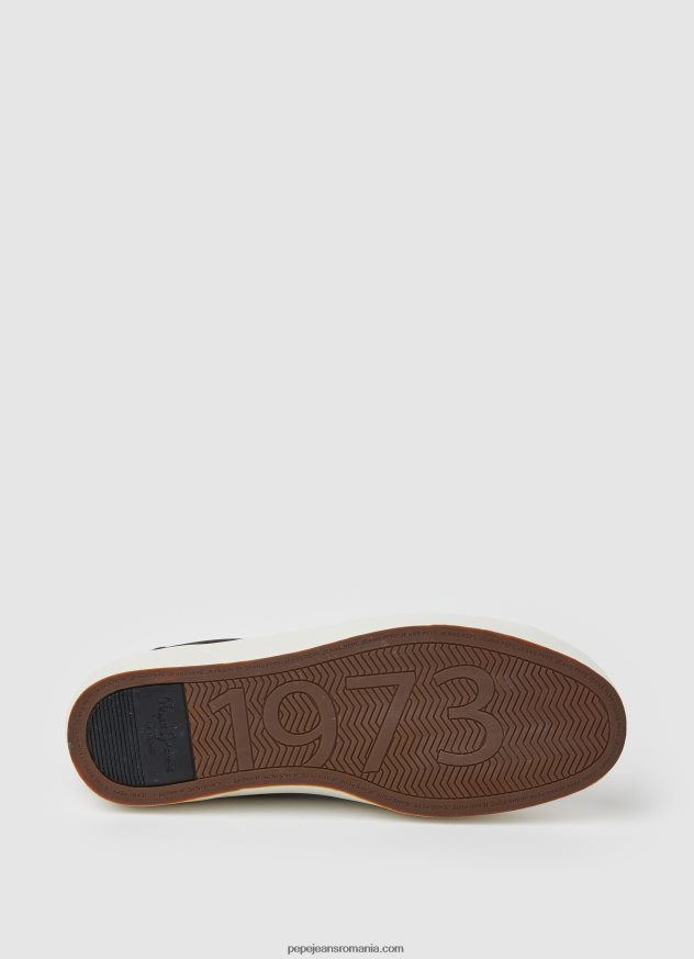 adidasi yogi din piele originali bărbați Pepe Jeans negru 6Z0R461183 - imagine 5
