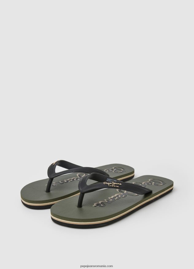 Bay Beach logo șlapi de plajă bărbați Pepe Jeans armată 6Z0R461268 - imagine 3