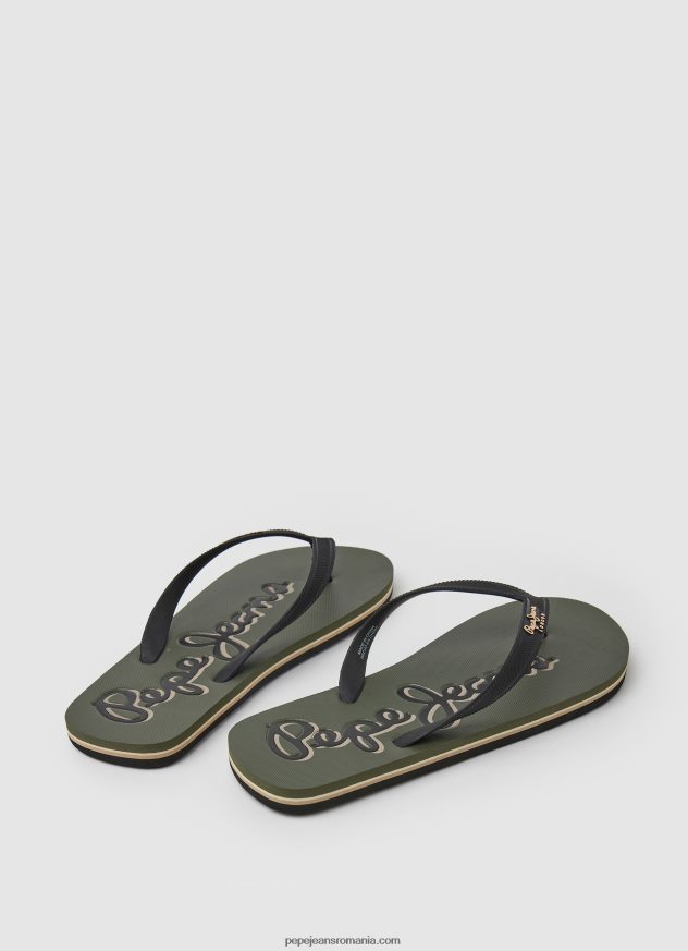 Bay Beach logo șlapi de plajă bărbați Pepe Jeans armată 6Z0R461268 - imagine 4