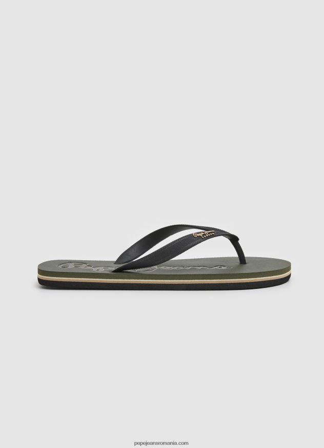 Bay Beach logo șlapi de plajă bărbați Pepe Jeans armată 6Z0R461268 - imagine 1