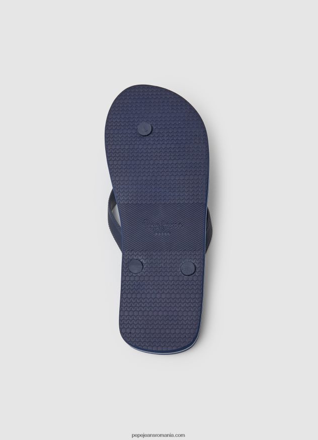 Bay Beach logo șlapi de plajă bărbați Pepe Jeans denim închis la culoare 6Z0R461277 - imagine 5