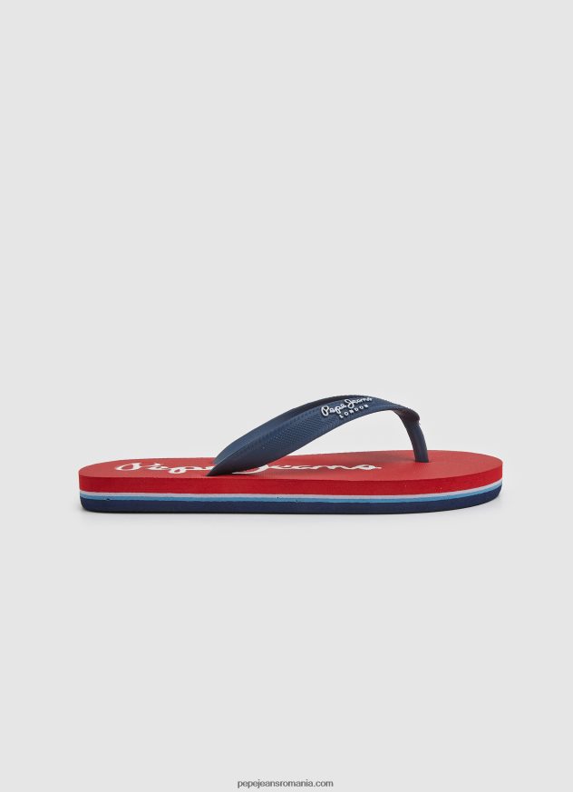 Bay Beach șlapi de bază pentru plajă băiat Pepe Jeans roșu 6Z0R461556 - imagine 1