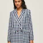 blazer cu imprimeu cu carouri femei Pepe Jeans multi 6Z0R46136
