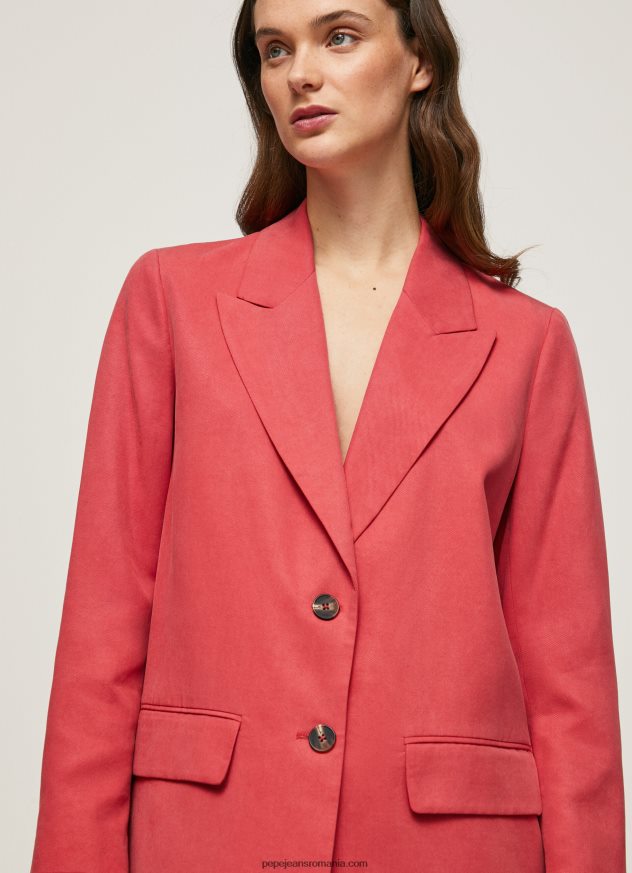 blazer de in, cu o formă relaxată femei Pepe Jeans studio roșu 6Z0R46109 - imagine 4