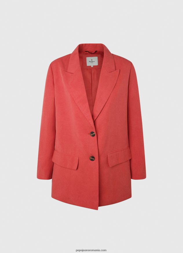 blazer de in, cu o formă relaxată femei Pepe Jeans studio roșu 6Z0R46109 - imagine 5