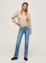 blugi aubrey slim fit cu talie medie femei Pepe Jeans denim 6Z0R4669
