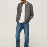 blugi byron cu talie medie relaxed fit bărbați Pepe Jeans denim 6Z0R46813