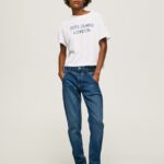 blugi carey cu talie medie relaxed fit femei Pepe Jeans denim 6Z0R4686