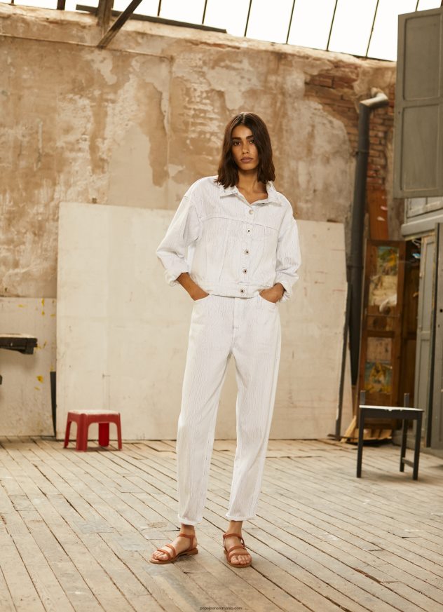 blugi conici cu talie înaltă Willow femei Pepe Jeans denim 6Z0R4666 - imagine 1
