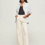 blugi cu talie înaltă lexa sky wide fit femei Pepe Jeans denim 6Z0R4694