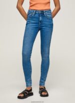 blugi cu talie înaltă regent skinny fit femei Pepe Jeans denim 6Z0R4658 - imagine 2