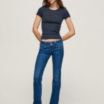 blugi cu talie medie de noua generatie cu ajustare regulata femei Pepe Jeans denim 6Z0R4612