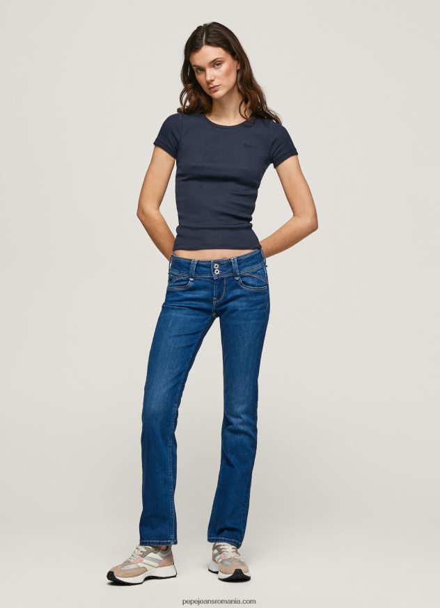 blugi cu talie medie de noua generatie cu ajustare regulata femei Pepe Jeans denim 6Z0R4612 - imagine 1