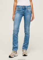 blugi cu talie medie de noua generatie cu ajustare regulata femei Pepe Jeans denim 6Z0R4613 - imagine 2