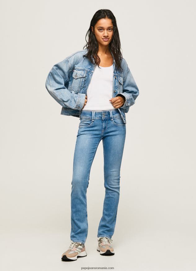 blugi cu talie medie de noua generatie cu ajustare regulata femei Pepe Jeans denim 6Z0R4613 - imagine 1