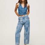 blugi dover cu talie înaltă, loose fit femei Pepe Jeans denim 6Z0R4688