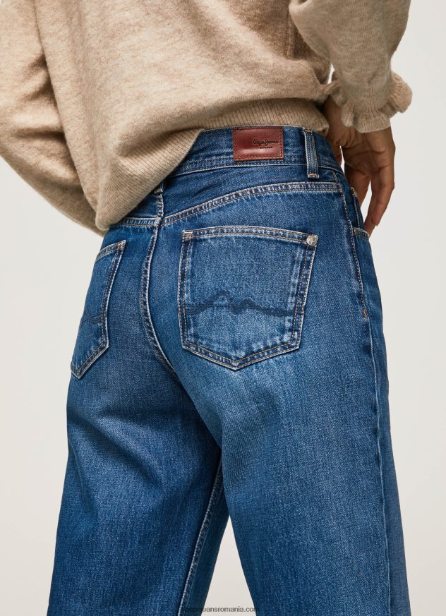 blugi Dover cu talie înaltă, relaxed fit femei Pepe Jeans denim 6Z0R4683 - imagine 5