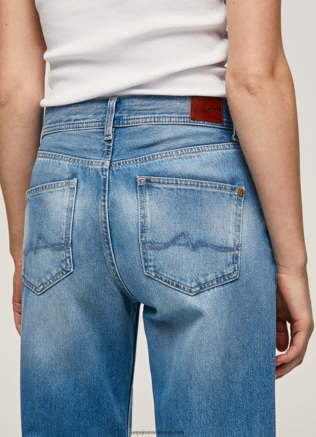 blugi Dover cu talie înaltă, relaxed fit femei Pepe Jeans denim 6Z0R4684 - imagine 5