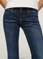 blugi gen straight fit cu talie mijlocie femei Pepe Jeans denim 6Z0R464 - imagine 3