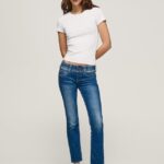 blugi gen straight fit cu talie mijlocie femei Pepe Jeans denim 6Z0R466