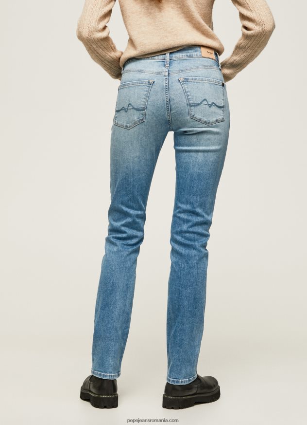 blugi grace slim fit cu talie înaltă femei Pepe Jeans denim 6Z0R4667 - imagine 4