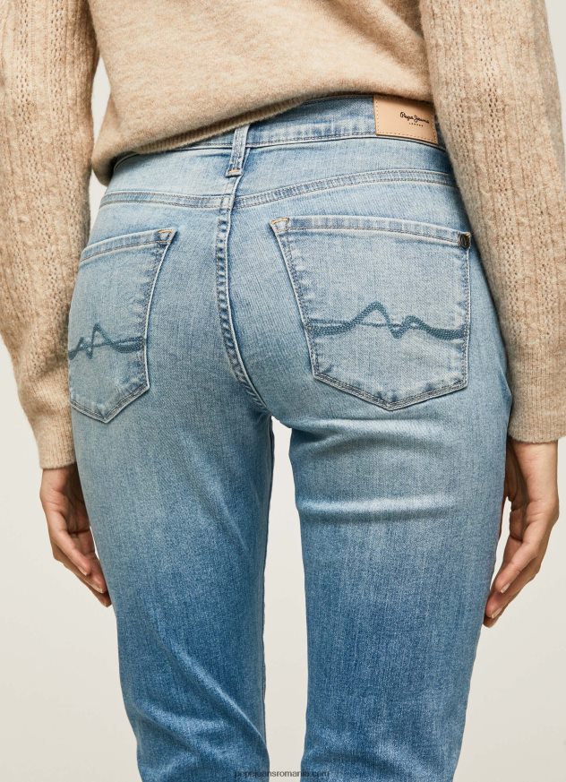 blugi grace slim fit cu talie înaltă femei Pepe Jeans denim 6Z0R4667 - imagine 5