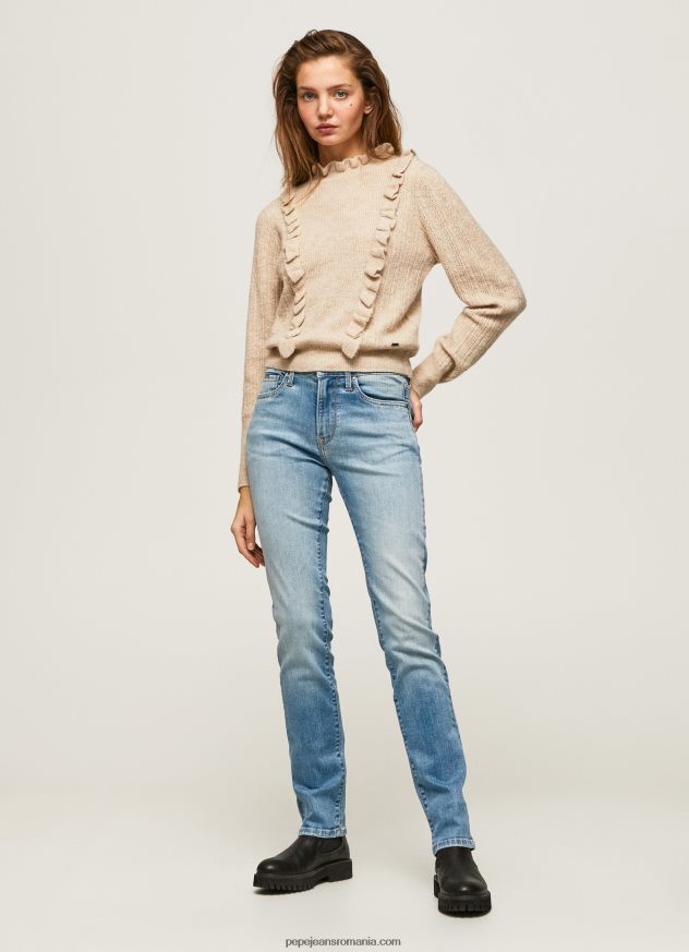 blugi grace slim fit cu talie înaltă femei Pepe Jeans denim 6Z0R4667 - imagine 1