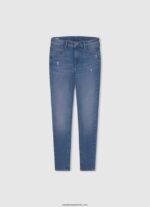blugi jivey cu talie înaltă, cu ajustare largă fată Pepe Jeans denim 6Z0R461367 - imagine 5