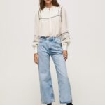 blugi lexa sky cu talie înaltă, cu potrivire largă femei Pepe Jeans denim 6Z0R4678