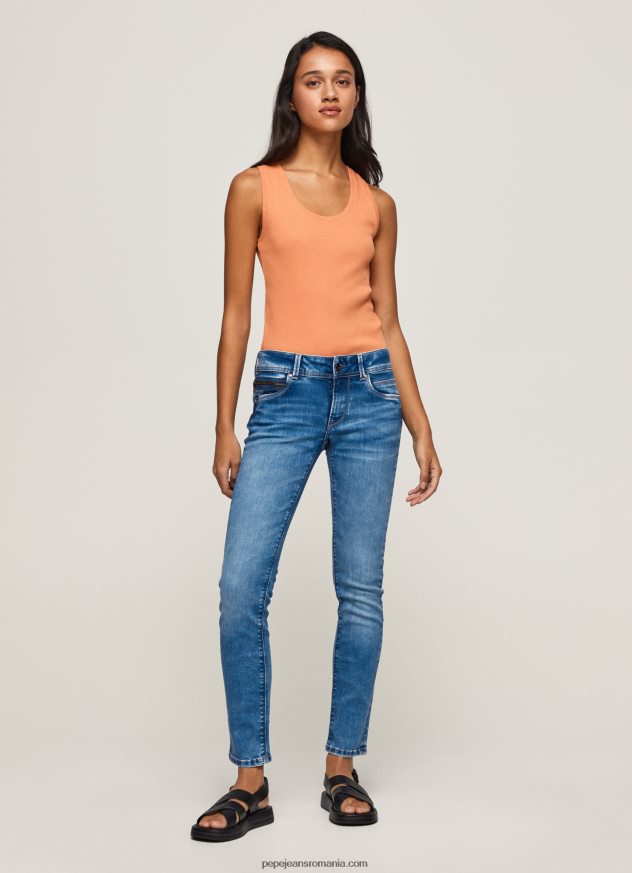 blugi noi Brooke cu talie medie regulată femei Pepe Jeans denim 6Z0R4627 - imagine 1