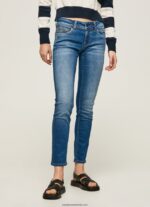 blugi noi Brooke cu talie medie regulată femei Pepe Jeans denim 6Z0R468 - imagine 2