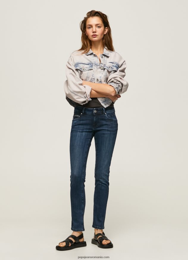 blugi noi Brooke slim fit cu talie mijlocie femei Pepe Jeans denim 6Z0R4635 - imagine 1